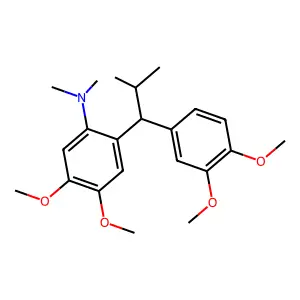 2-[1-(3,4-dimethoxyphenyl)-2-methylpropyl]-4,5-dimethoxy-N,N-dimethylaniline structure