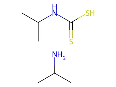Propan-2-amine;propan-2-ylcarbamodithioic acid structure