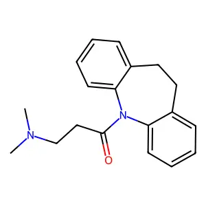 5H-Dibenz(b,f)azepine, 10,11-dihydro-5-(3-(dimethylamino)propionyl)- structure