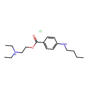 2-Diethylaminoethyl 4-butylaminobenzoate hydrochloride structure