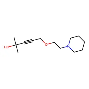 3-Pentyn-2-ol, 2-methyl-5-(2-piperidinoethoxy)- structure