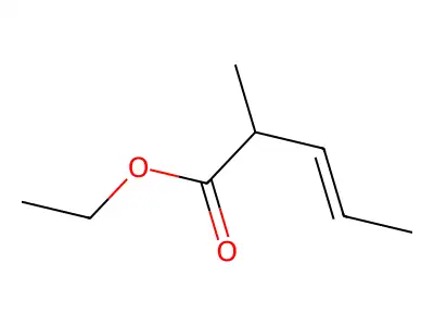 Ethyl 2-methyl-3-pentenoate, (3E)- structure
