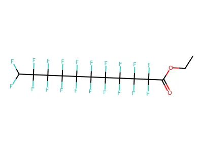 Ethyl 11H-perfluoroundecanoate structure