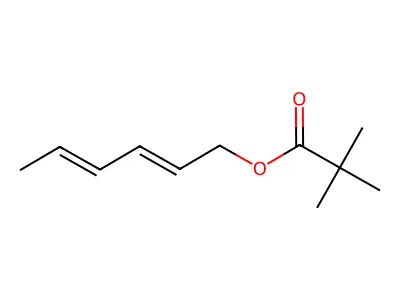 Hexa-2,4-dienyl 2,2-dimethylpropanoate structure