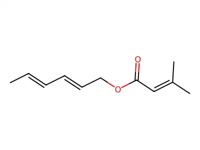 Hexa-2,4-dienyl 3-methylbut-2-enoate structure