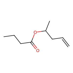 Butanoic acid, 1-methyl-3-butenyl ester structure