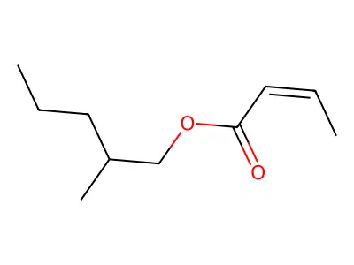 2-Methylpentyl but-2-enoate structure