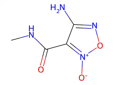 4-amino-N-methyl-2-oxido-1,2,5-oxadiazol-2-ium-3-carboxamide structure