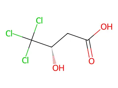 (3S)-4,4,4-trichloro-3-hydroxybutanoic acid structure