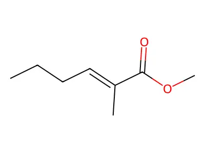 2-Hexenoic acid, 2-methyl-, methyl ester, (2E)- structure