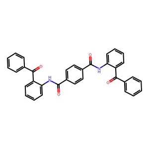 N~1~,N~4~-bis(2-benzoylphenyl)terephthalamide structure