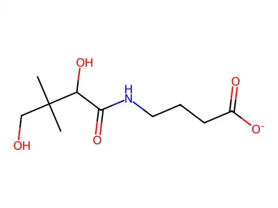 4-[(2,4-Dihydroxy-3,3-dimethylbutanoyl)amino]butanoate structure
