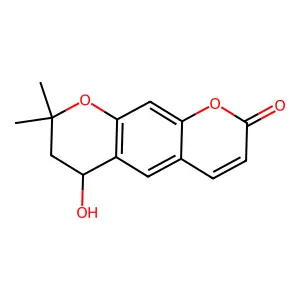 2H,6H-Benzo(1,2-b:5,4-b')dipyran-2-one, 7,8-dihydro-6-hydroxy-8,8-dimethyl- structure