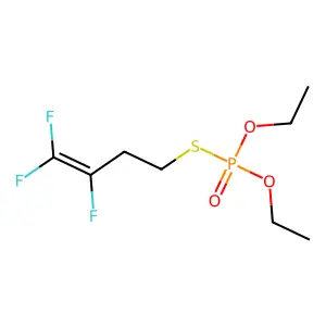 Phosphorothioic acid, O,O-diethyl S-(3,4,4-trifluoro-3-butenyl) ester structure