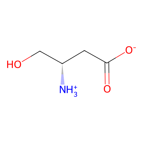 (3S)-3-azaniumyl-4-hydroxybutanoate structure