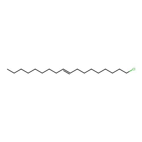 (E)-1-chlorooctadec-9-ene structure
