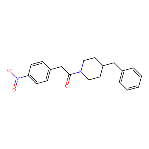 1-(4-Benzylpiperidin-1-yl)-2-(4-nitrophenyl)ethanone structure