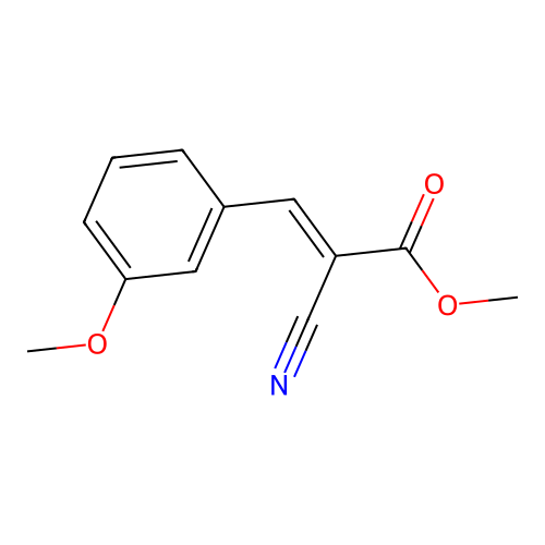 methyl (E)-2-cyano-3-(3-methoxyphenyl)prop-2-enoate structure