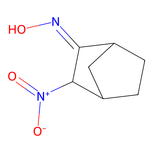 (NZ)-N-(3-nitro-2-bicyclo[2.2.1]heptanylidene)hydroxylamine structure