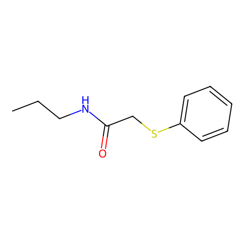 2-(phenylsulfanyl)-N-propylacetamide structure