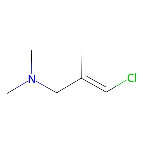 (E)-3-chloro-N,N,2-trimethylprop-2-en-1-amine structure