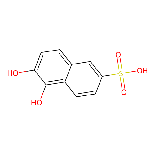 5,6-Dihydroxynaphthalene-2-sulfonic acid structure