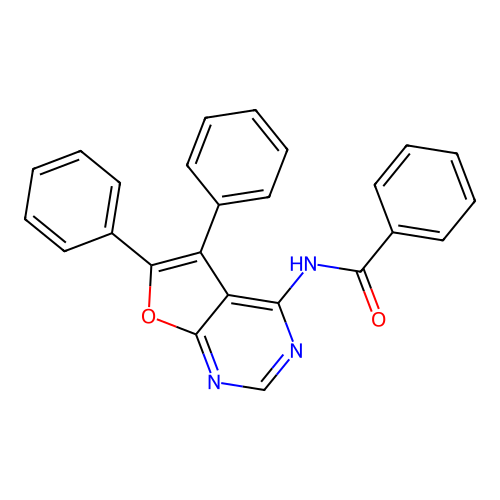 N-(5,6-diphenylfuro[2,3-d]pyrimidin-4-yl)benzamide structure