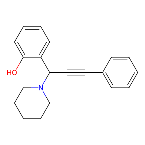 2-[3-Phenyl-1-(piperidin-1-yl)prop-2-yn-1-yl]phenol structure