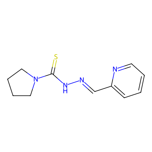 1-Pyrrolidinecarbothioic acid (2-pyridylmethylene) hydrazide structure