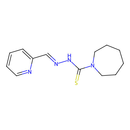 1H-Azepine-1-thiocarboxylic acid, hexahydro-, (2-pyridylmethylene)hydrazide structure