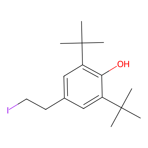2,6-Di-tert-butyl-4-(2-iodoethyl)phenol structure