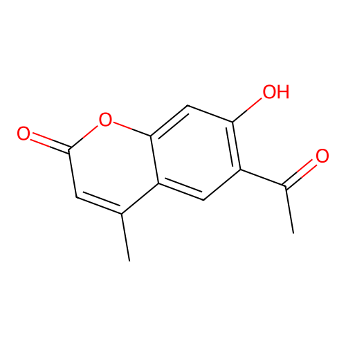 6-Acetyl-7-hydroxy-4-methyl-2H-1-benzopyran-2-one structure