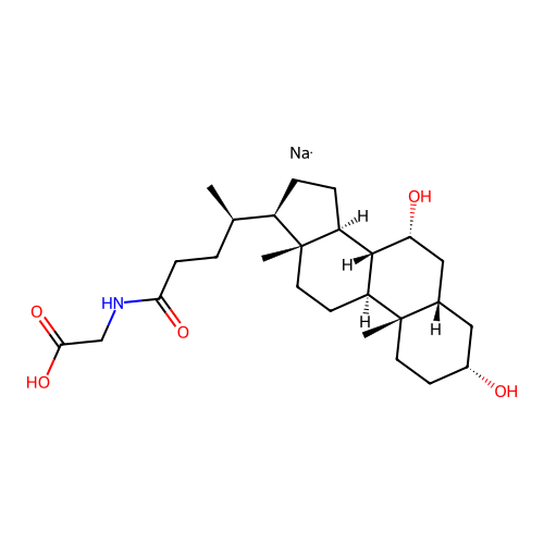 Sodium glycochenodeoxycholate structure