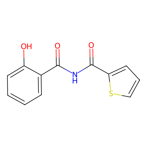 N-(2-hydroxybenzoyl)thiophene-2-carboxamide structure