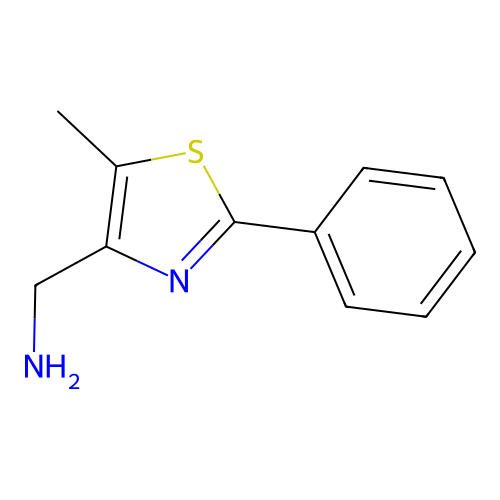 5-Methyl-2-phenyl-4-thiazolemethanamine structure