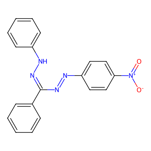 1-(4-Nitrophenyl)-3,5-diphenylformazan structure
