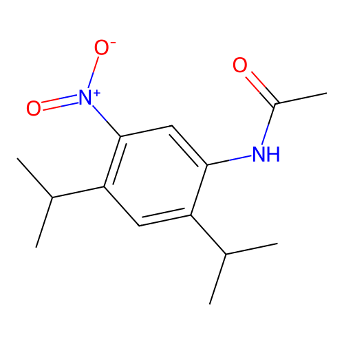 N-[5-nitro-2,4-di(propan-2-yl)phenyl]acetamide structure