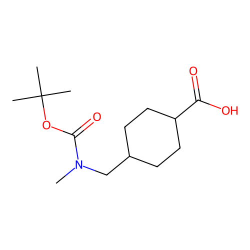 Boc-N-methyl-tranexamic acid structure