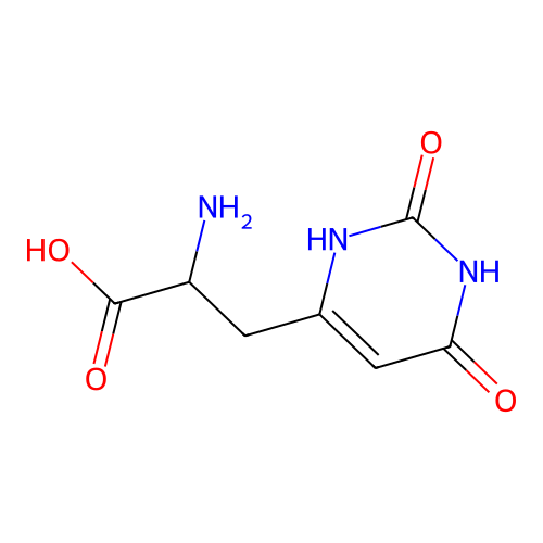 2-Amino-3-(2,6-dioxo-1,2,3,6-tetrahydropyrimidin-4-yl)propanoic acid structure