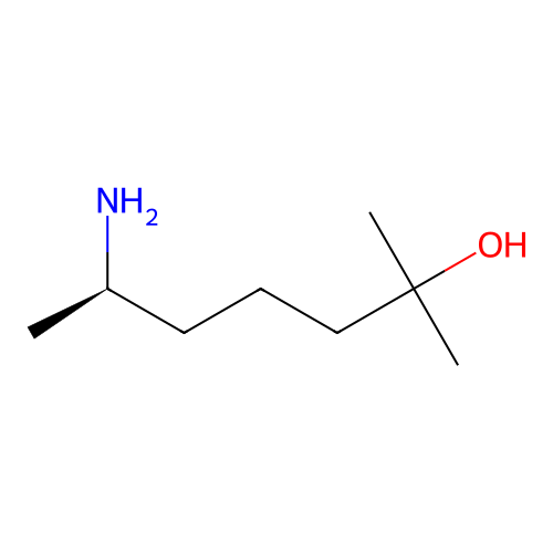(6R)-6-amino-2-methylheptan-2-ol structure