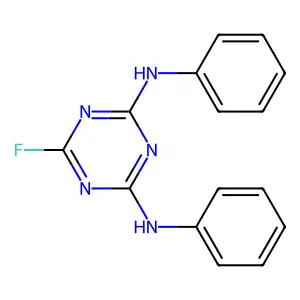 6-Fluoro-N~2~,N~4~-diphenyl-1,3,5-triazine-2,4-diamine structure