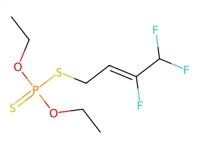 O,O-二乙基 S-(3,4,4-三氟-3-丁烯基)二硫代磷酸酯 structure