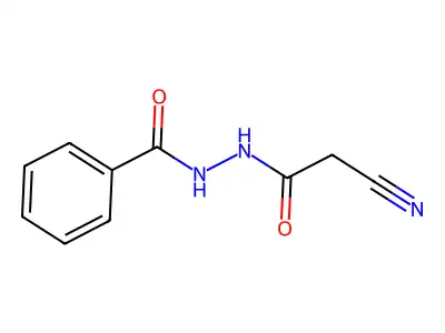 2-Cyanoacetic N2-benzoylhydrazide structure