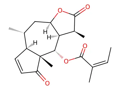 11,13-Dihydrohelenalin tiglate structure