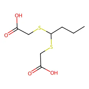 Acetic acid, 2,2'-[butylidenebis(thio)]bis- structure
