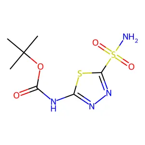 tert-butyl N-(5-sulfamoyl-1,3,4-thiadiazol-2-yl)carbamate structure