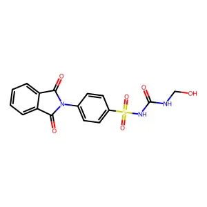 Urea, 1-(hydroxymethyl)-3-[(p-phthalimidophenyl)sulfonyl]- structure