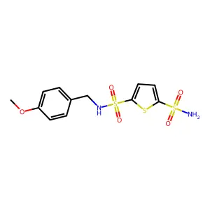N-(4-甲氧基苄基)噻吩-2,5-二磺酰胺 structure