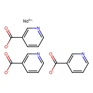 Neodymium, tris(nicotinato)- structure