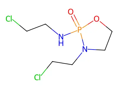 1,3,2-Oxazaphospholidin-2-amine, N,3-bis(2-chloroethyl)-, 2-oxide structure